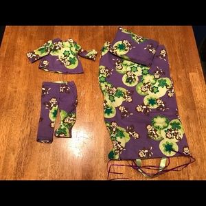 Hand made pajama and sleeping bag set for dolls